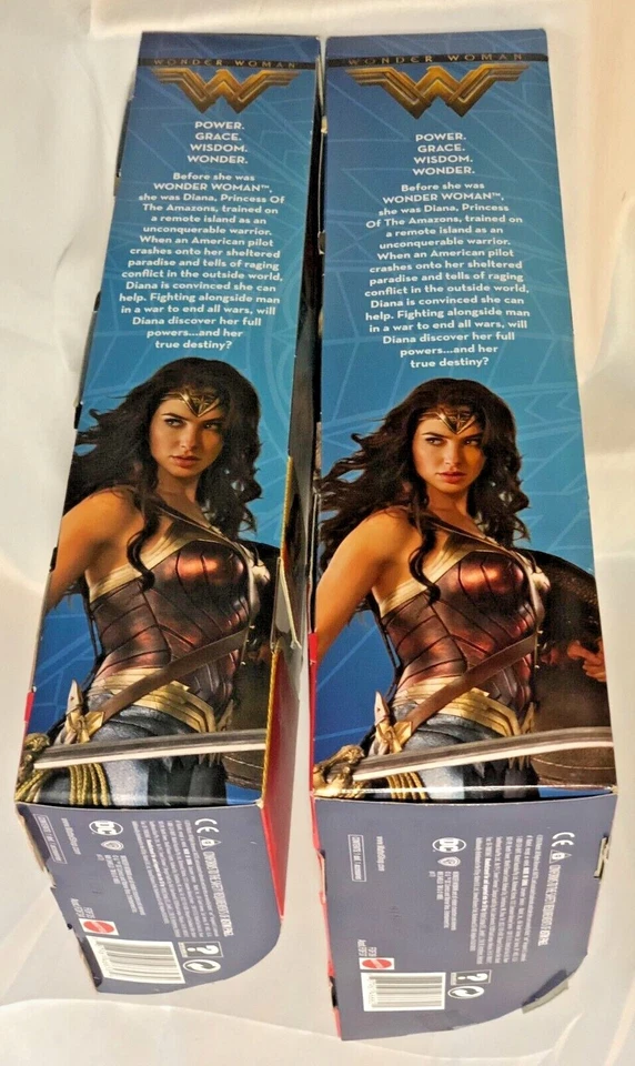 Juego de 2 muñecas Wonder Woman Battle Ready and Shield Block Diana Prince Mattel NUEVO Foto 4 de 4