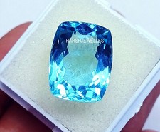 10 Ct Dark Aquamarine Cushion Cut Certified Loose Gemstone H258