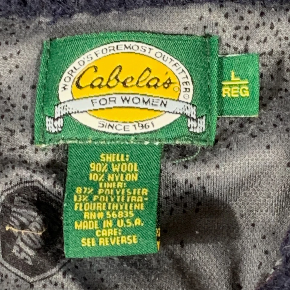 Suéter Cabelas Para Mujer Grande Rojo Cremallera Completa Tapón de Viento Forrado Mezcla de Lana EE. UU. Foto 4 de 4