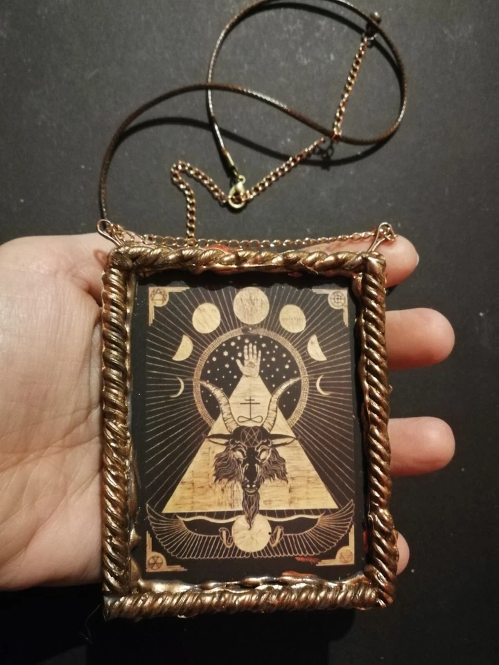 Готический талисман Люцифера оккультная символика сатанинский бафомет люциферианский кулон нагрудник - Изображение 4 из 4