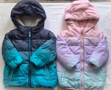 Ombre Puffer Coats Blue Pink Boy Girl Twins 2t Wonder Nation