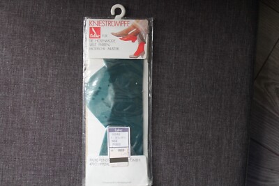 Vintage Falke Fein Kniestrümpfe Gr. 8,5 - 9,5  Pinie Grün gemustert Neu OVP