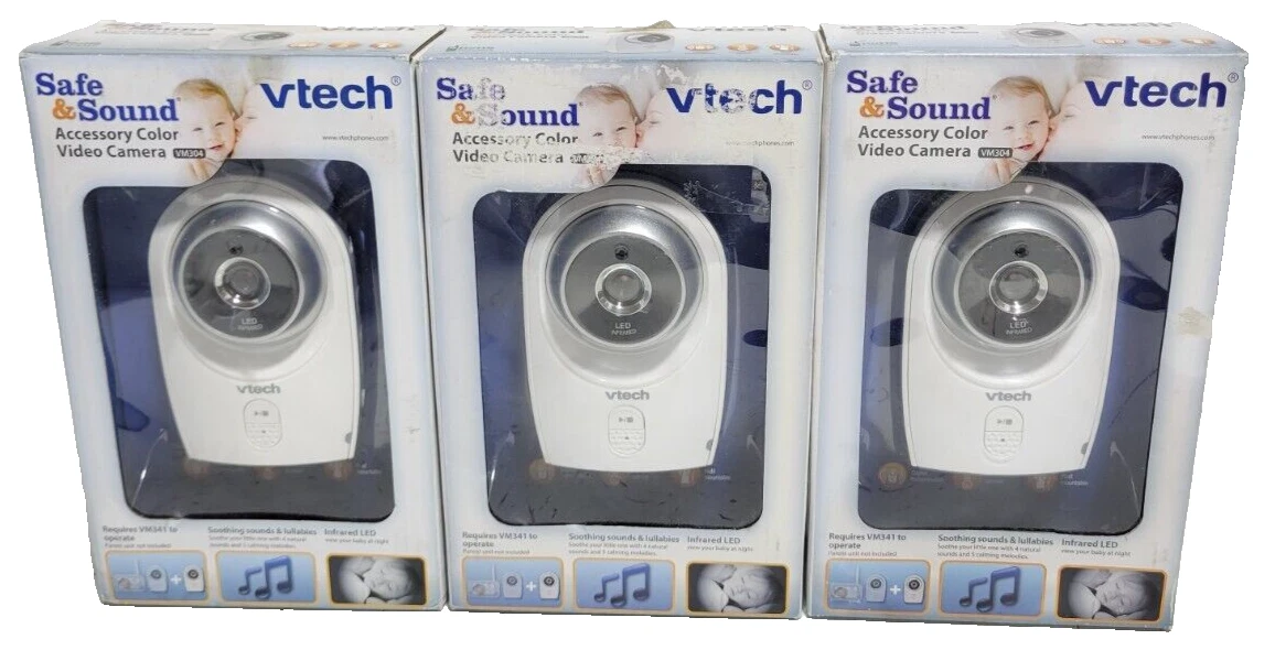 (LOT OF 3)- VTECH VM304 ACCESSORY COLOR VIDEO CAMERA REQUIRES VM341 TO OPERATE