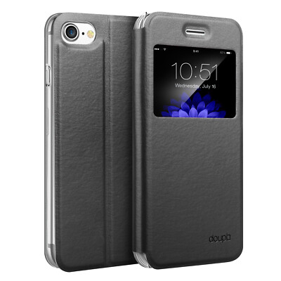Flip Case iPhone 6 6S Etui Magnet Fenster Cover Aufstellbar Ständer Hülle Folie