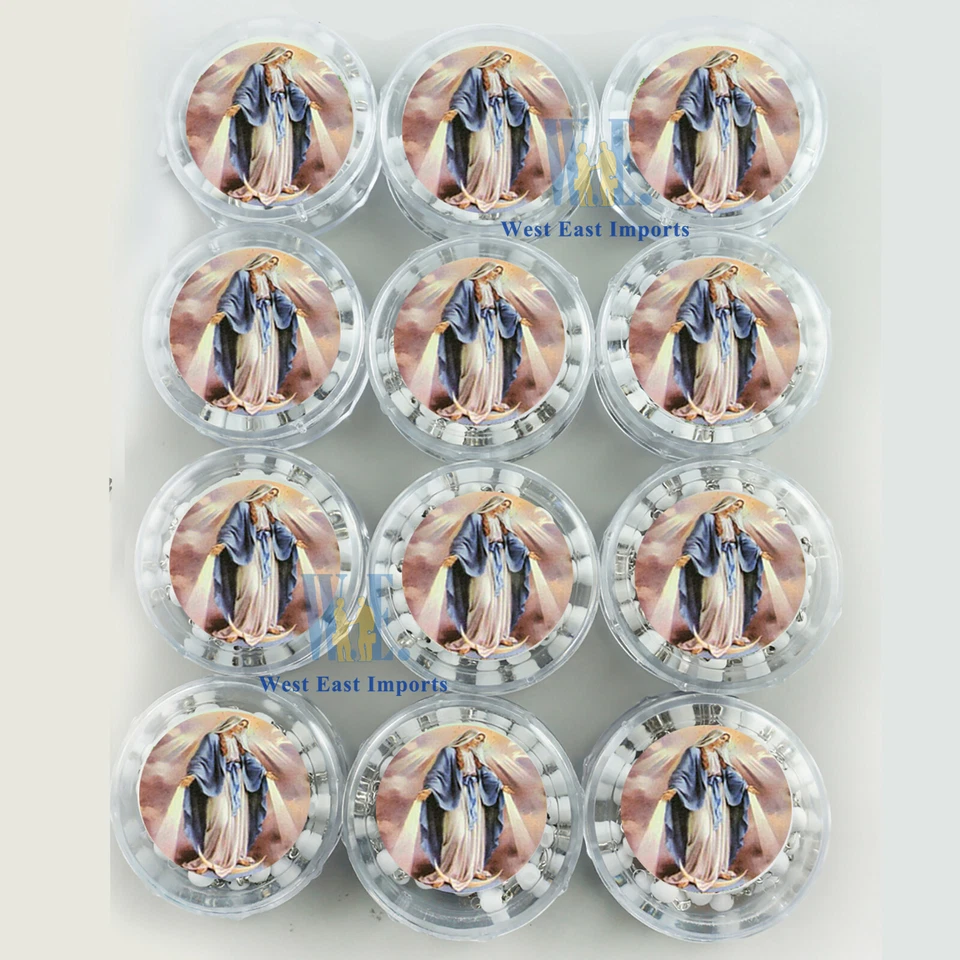 12 peças rosário perfumado rosa milagroso Nossa Senhora da Graça presente religioso favores - Imagem 2 de 4