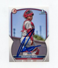 RICKARDO PEREZ SIGNED 2023 BOWMAN BASEBALL CARD AUTO