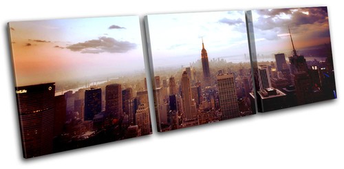 New York NYC Skyline City MULTI TOILE murale ART Photo Print