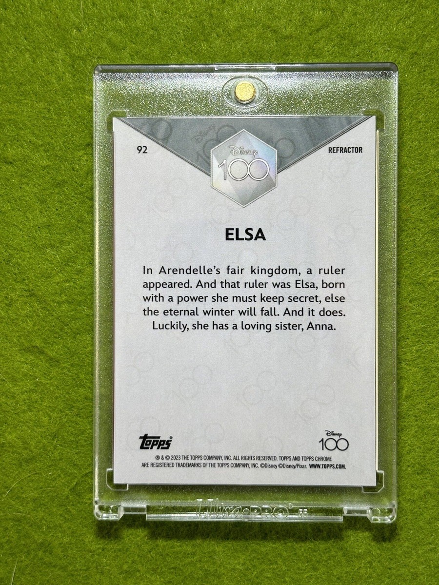 ELSA from FROZEN Disney 100 REFRACTOR CARD 2023 Topps Chrome