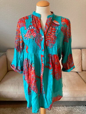 ANTICA SARTORIA by Giacomo Cinque Stylische Damen Bluse Tunika M Mehrfarbig - Bild 1 von 4