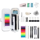 123 Pcs Office Supplies Kit with Desk Organizers, Office Stationery Set, Mini.