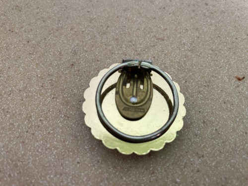 LOT of 6 VINTAGE scasrf clips W. Germany goldtone black filigree faux pearl AS32 - 第 2/6 張圖片