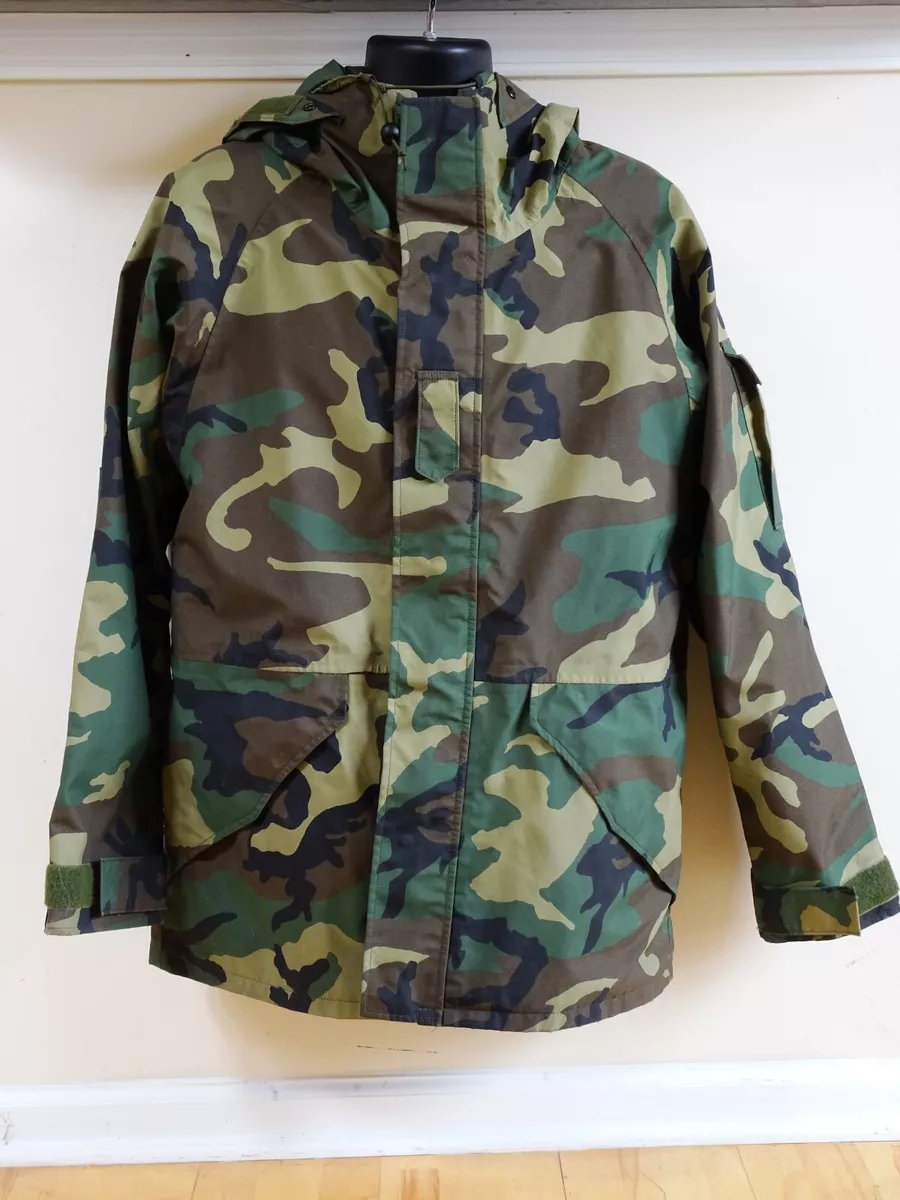 USGI Woodland Camo Goretex Parka Jacket Gen 2 Cold Weather ECWCS Medium Long