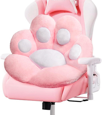 Cat Paw Cushion Kawaii Office Desk Chair Cushion Comfy Plush Cat Paw Shape Gamin