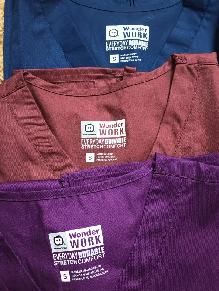 Wonder Wink + Chloe Zoe Lot Of 6 Women's Small T-Shirt Multicolor NWT Scrub Tops - Image 4 of 4