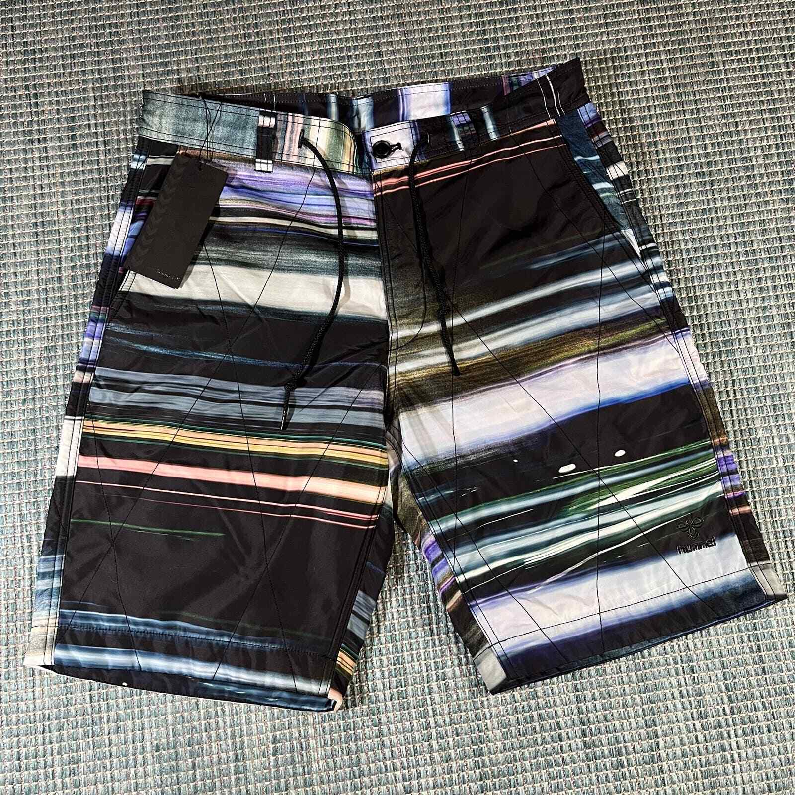Hummel Graphic Multicolor Fleece Lined Shorts Men’s Sz M New