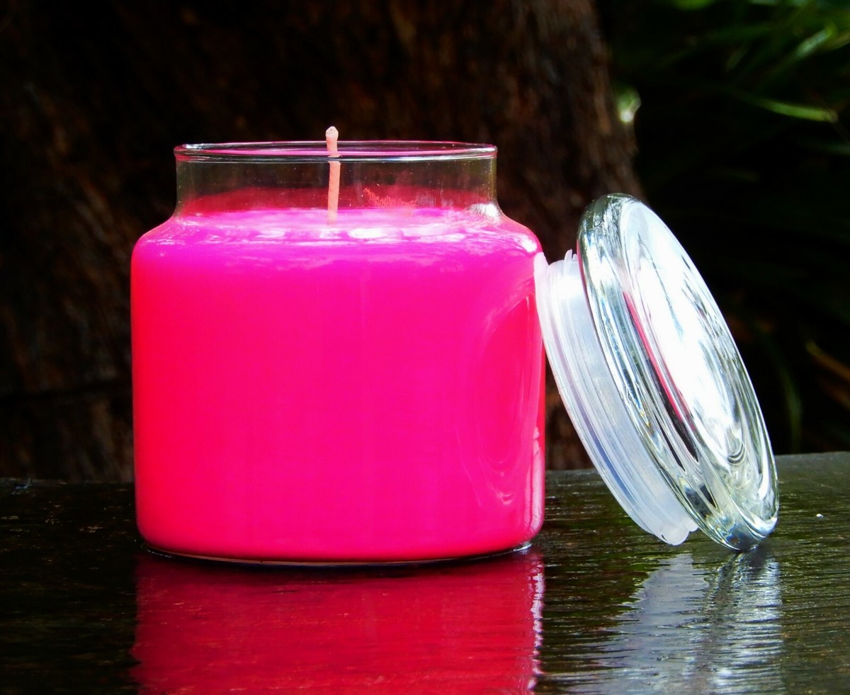 150 hr PINK JASMINE 900g STRONG SCENTED FLORAL Eco SOY JAR CANDLE