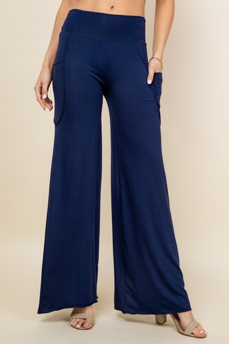 Simplicitie Lounge Wide Leg Palazzo Pants Pants S-3X Plus Size Made in USA - Picture 6 of 48