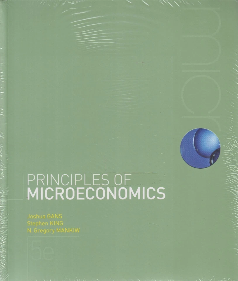 Principles of Microeconomics + Aplia Notification Card by Joshua Gans. VG - image 1 of 1