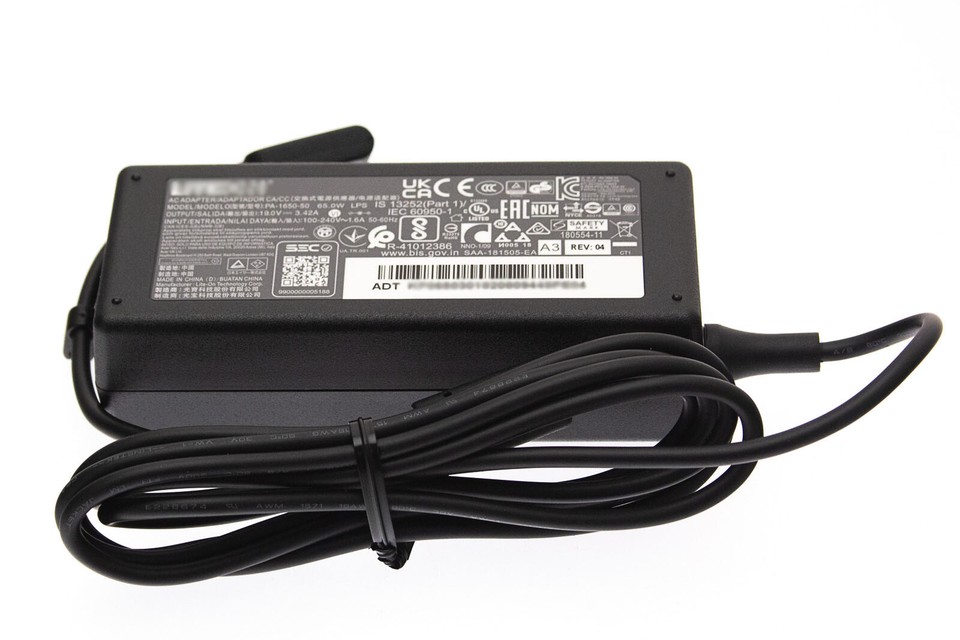 Original Acer Netzteil 19V/3,42A/65W Mit EU-Kabel – Kompatibel Mit Aspire E1-531 Serie & Anderen Modellen