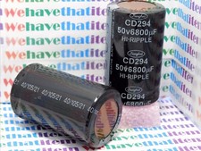 6800uf 50v / HIGH RIPPLE CAPACITOR / SNAP IN / 2 PIECES qzty 