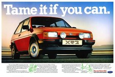 FORD FIESTA MKII XR2 RED POSTER PRINT CLASSIC 80's ADVERT A3
