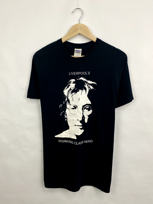 Vintage 90s John Lennon Liverpool Working Class Hero t-shirt size