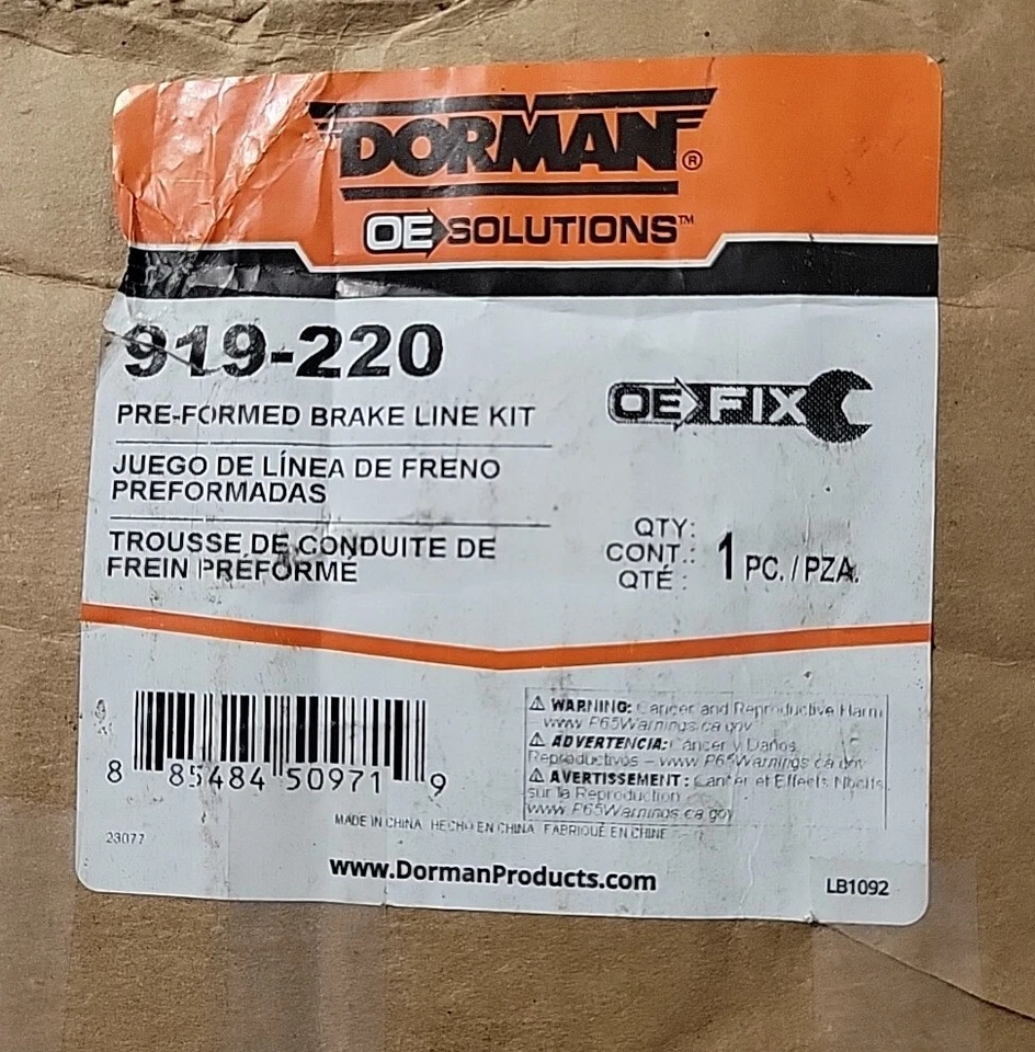 Dorman 919-220 Stainless Steel Brake Line Kit For 97-02 Jeep Wrangler - Image 3 of 4