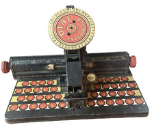 Vintage Marx De-Luxe Dial Tin Toy Typewriter 1930s Made in USA