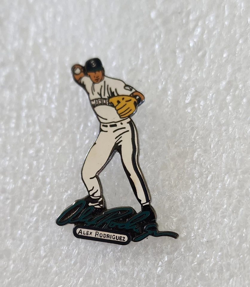 MLB SEATTLE MARINERS ALEX RODRIGUEZ~ A-ROD SIGNATURE PLAYER~VINTAGE HTF 1998 PIN - Image 3 of 4