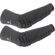 2PCS Padded Elbow Forearm Sleeves Compression Arm Protective Support Large