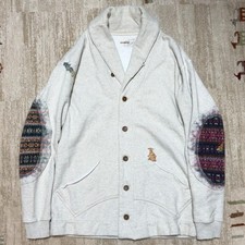 KAPITAL KOUNTRY Sweat Cardigan Sashiko Patchwork Size 2 Pre-owned made in JAPAN
