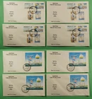 DR WHO 1989 BRITISH VIRGIN ISLANDS 8 FDC SPRING REGATTA SHIP RACE COMBO R65198