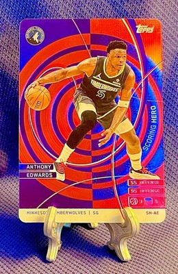 ANTHONY EDWARDS 2025-26 Topps Attax Red Blue Scoring Hero #SH-AE WOLVES    