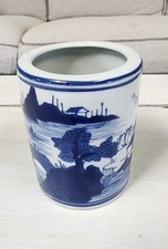 Chinese Blue and White Porcelain  Brush Pot