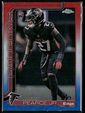 2026 Topps Chrome #351 James Pearce Jr. Red White And Blue Refractor