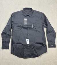 Van Heusen Mens Long sleeve button up Stretch dress shirt size XL Gray
