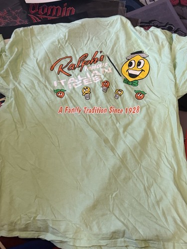 Ralph’s Famous Italian Ices Shirt XL Pete Davidson New York Jersey NYC NJ Green