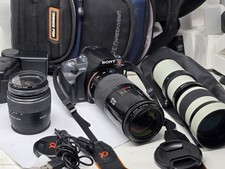 Sony A380 DSLR Camera 14.2MP with 18-55mm 70-210mm 420-800mm Lenses