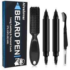 2 pack Beard Pen- Beard Pencil Filler For Men - Waterproof With black black