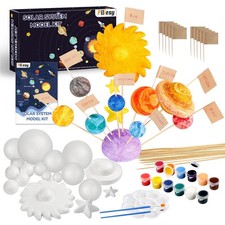 63PCS Solar System Foam Kit Includes Color Pigments, Palette, Mixed Sized Pol...