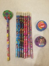 Vintage Lisa Frank 9 pencils unsharpened 2 sharpeners