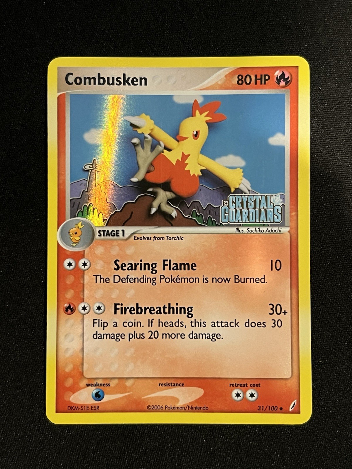 Pokemon  Combusken 31/100 EX Crystal Guardians Reverse Holo NM