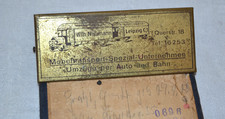 Notizblock-Halter um 1910 M&ouml;beltransport Wilhelm Naumann Querstra&szlig;e 18 Leipzig