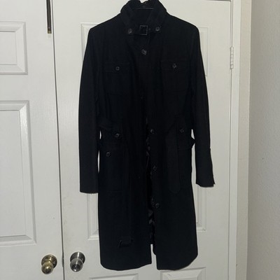 Espirit Jacket Long 60% Wool Shell Vintage Black Gorgeous Used Large L