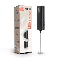 Image of Keplin Milk Frother - Handheld, Electric Milk Foam Maker with Stainless Steel