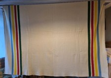 Witney Pure Wool XL Vintage Trapper Point Blanket Colour Stripe 82 ins X 72 ins