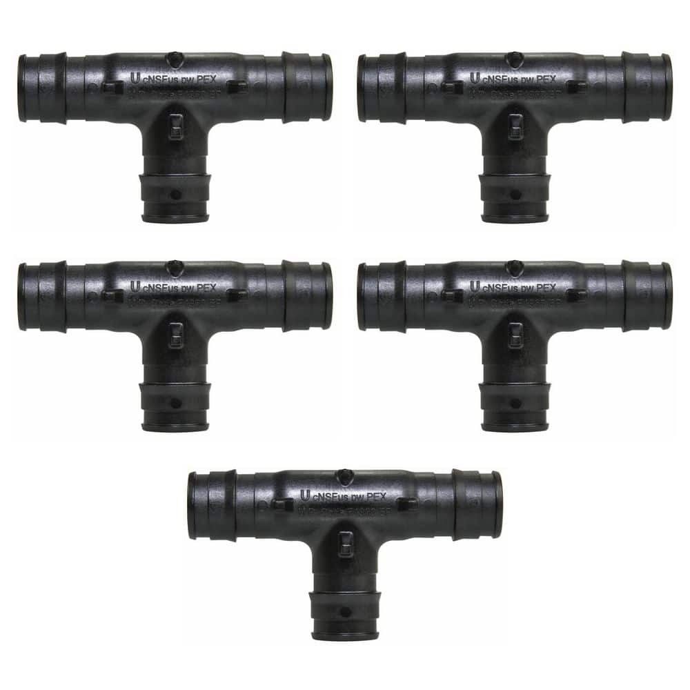 Uponor ProPEX 1/2 in. PEX-A Expansion Barb Engineered Polymer Tee (5-Pack)