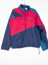 VTG Nike Windbreaker Mens XXL Colorblock Half Zip Soft Sheel Logo Mesh