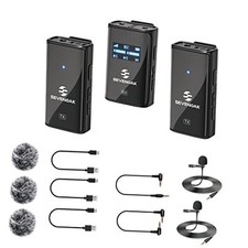 Wireless Lavalier Microphone for Cameras Camcorder,Noise Cancellation,328ft