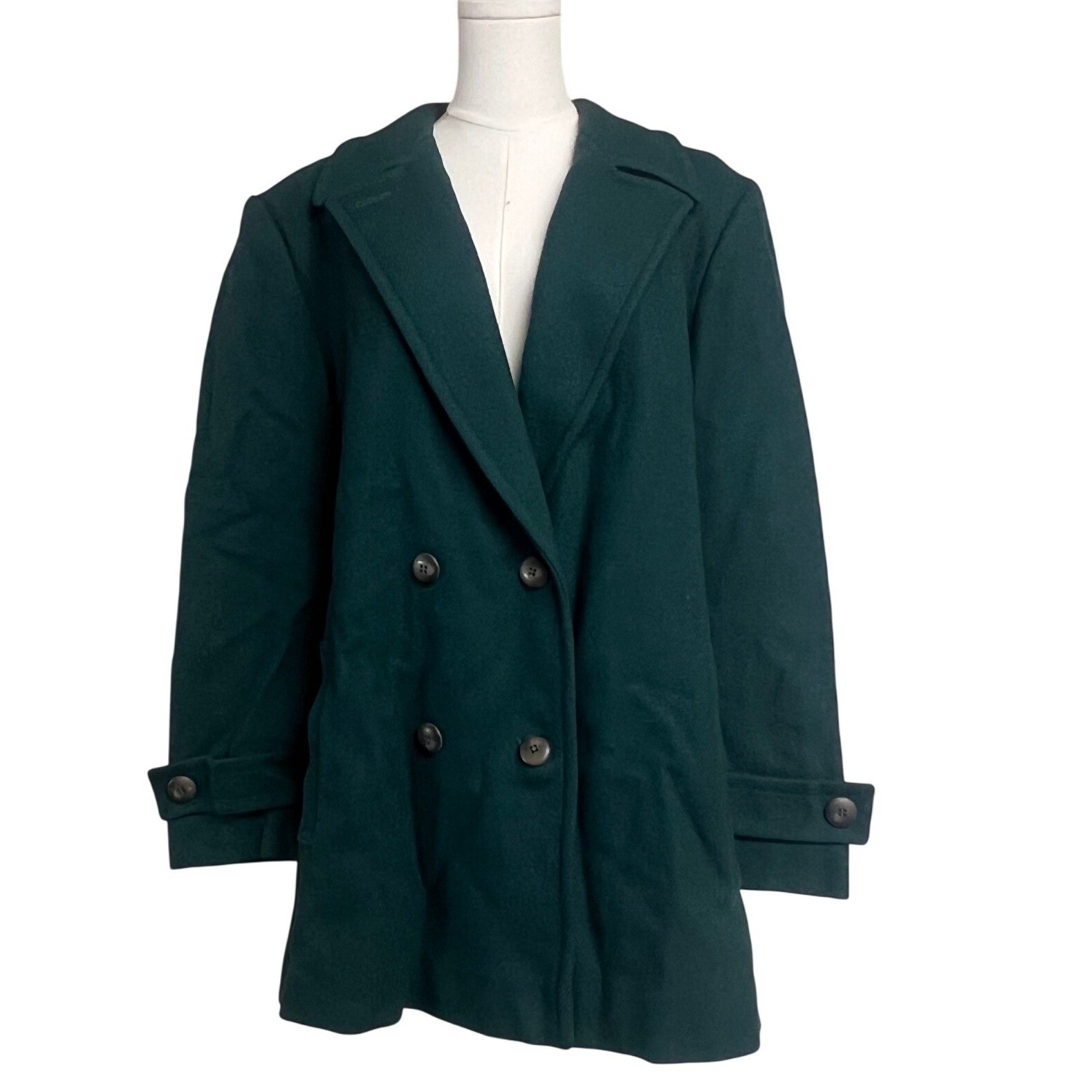 Pendleton Double Breasted Wool Blend Peacoat Gree… - image 1